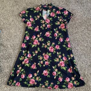 joe boxer blue floral dress (worn once) size small